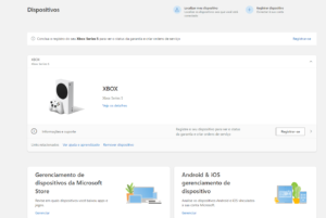 site registro de garantia para consoles e acessórios Xbox