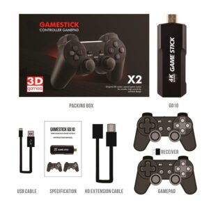 Console Retrô HDMI Portátil com Controle Sem Fio!