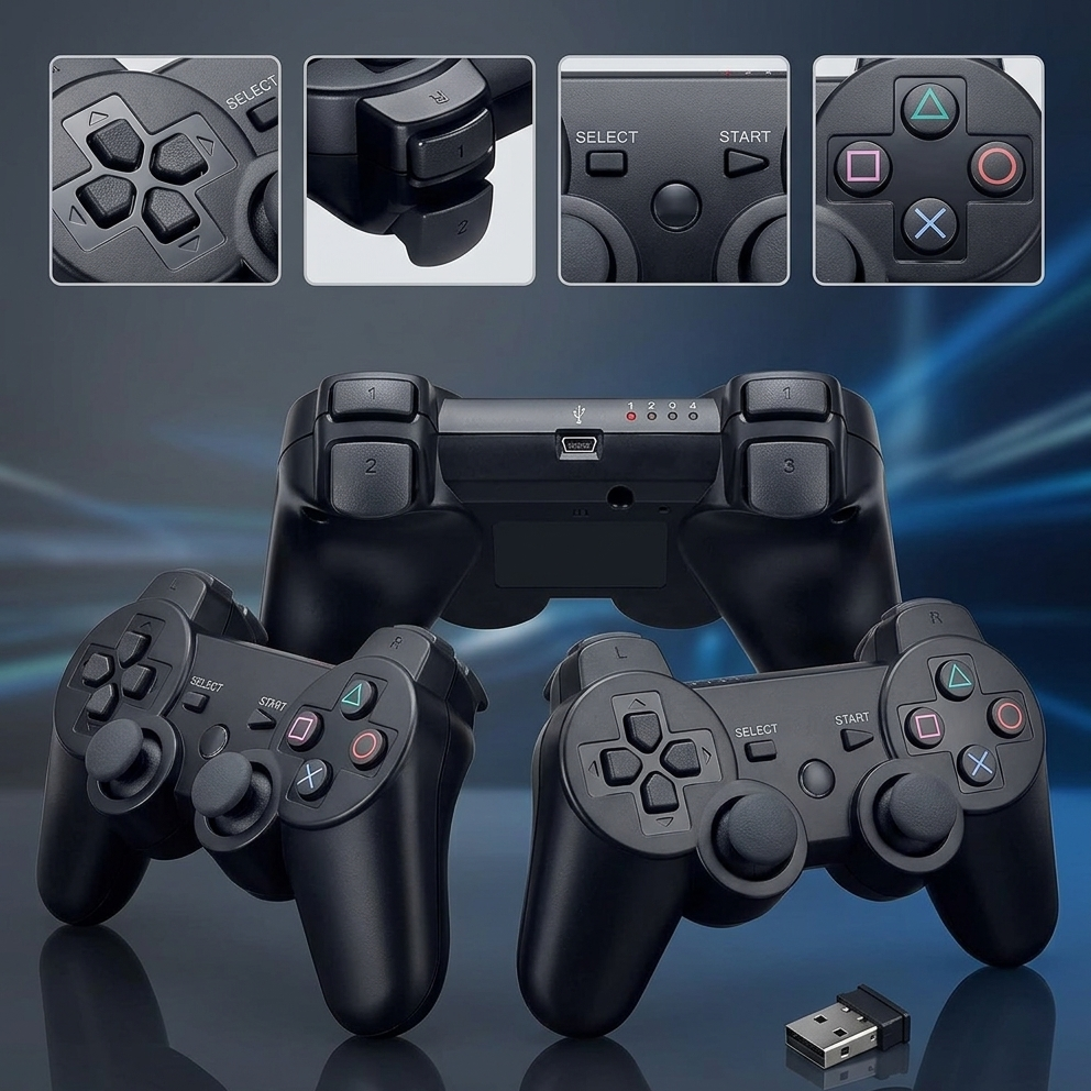 KIT CONTROLES RECARREGAVEIS PARA GAME STICK 4K - Imagem 4